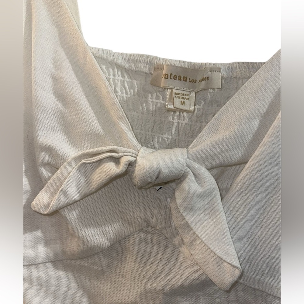 Monteau Linen blend Womens Crop Top size Medium - Picture 5 of 5